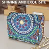 (US Local)DIY Mandala Diamond Art Wooden Coin Pouch with Chain 5D Diamond Painting Purse
