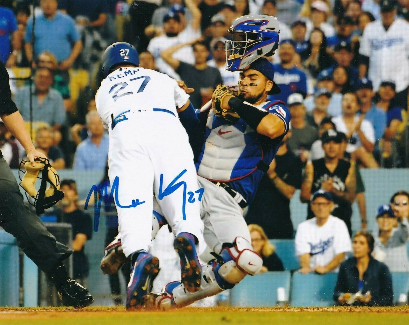 MATT KEMP LOS ANGELES DODGERS ACTION SIGNED 8x10