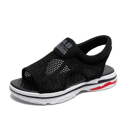 2020 Summer New Mesh Soft Bottom Casual Breathable Running Shoes Flat Student Fish Mouth Shoes