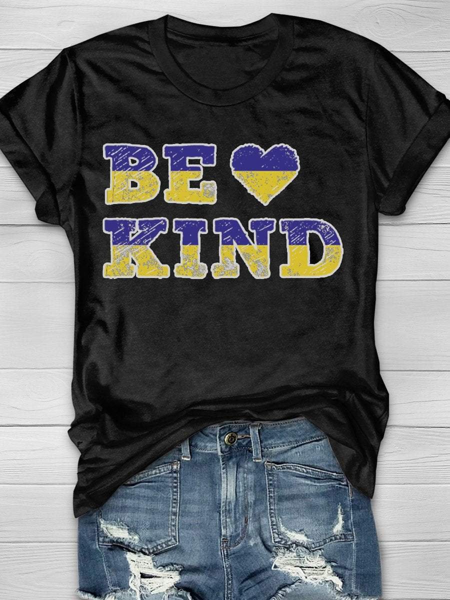 Be Kind Print Short Sleeve T-shirt
