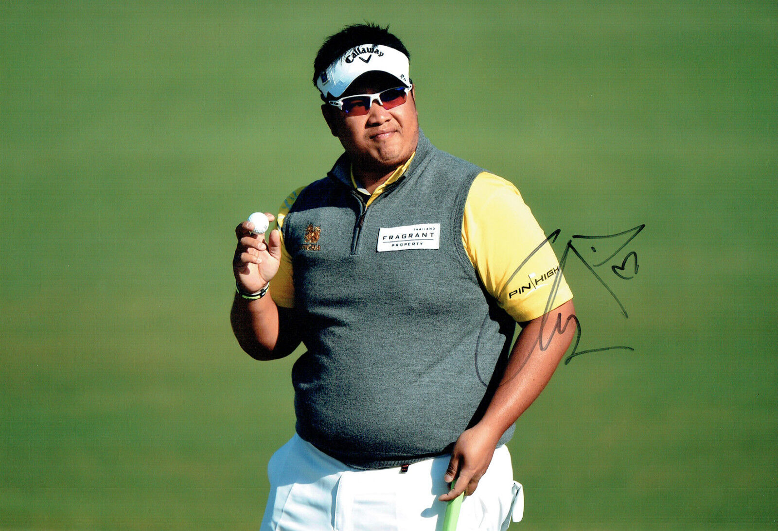 Kiradech APHIBARNRAT 12x8 Photo Poster painting Signed Autograph USPGA Masters Golf AFTAL COA