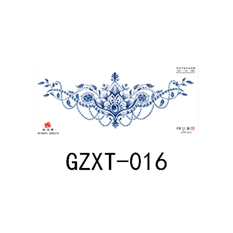 Herbal juice chest sticker tattoo sticker lasts 15 days herbal plant semi-permanent juice tattoo on chest back