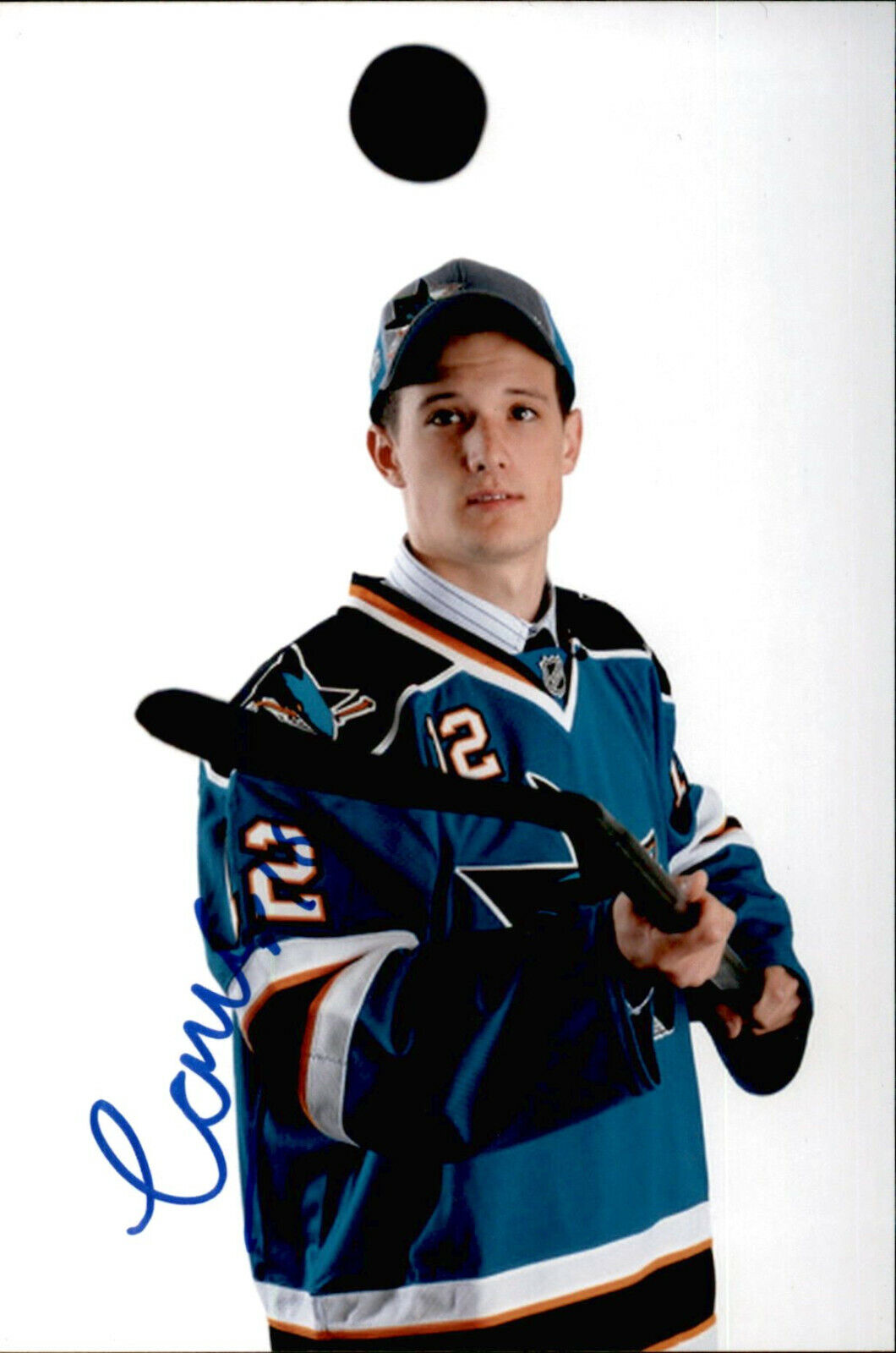 Christophe Lalancette SIGNED 4x6 Photo Poster painting SAN JOSE SHARKS #3