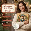 Christmas Soldier Wreath Framed Pearl Painting Kit 25x25cm for Adults