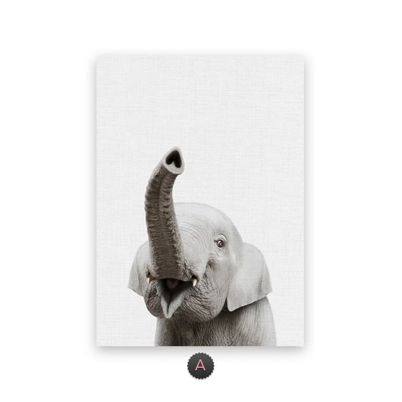 Baby Room Animal Wall Posters Decorativo Elephant Wall Art Prints Posters On The Wall Poster Canvas Posters Deco Mural