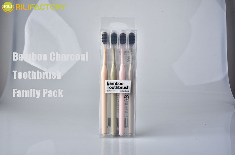 Bamboo Charcoal Toothbrush Family Pack Rilifactory