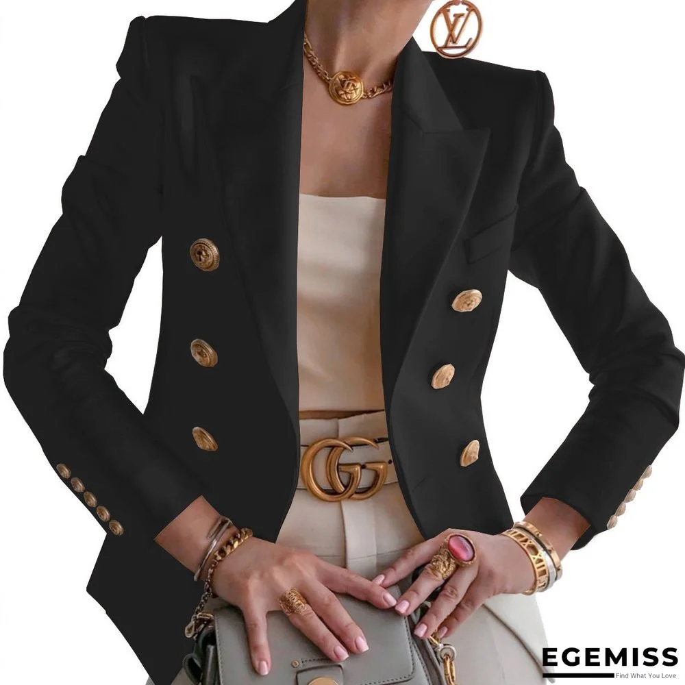 Autumn and winter new solid color fashion casual suit coat | EGEMISS