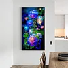 Diamond Painting-DIY Full Round Drill Blue Crystal Flower(40*70CM)