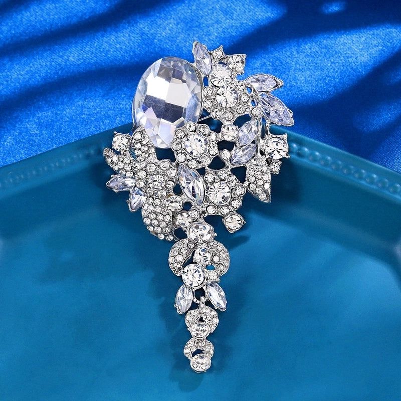 2 Pieces Fashion Pin Crown Alloy Rhinestones Women’S Brooches