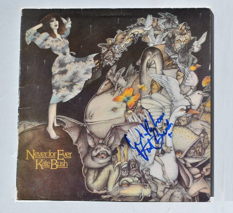 KATE BUSH Hand-Signed Record Cover Never Forever Extremely Rare Individual Cover Discs not included wCOA