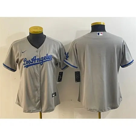Youth Los Angeles Dodgers Blank Grey Stitched Jersey 0231