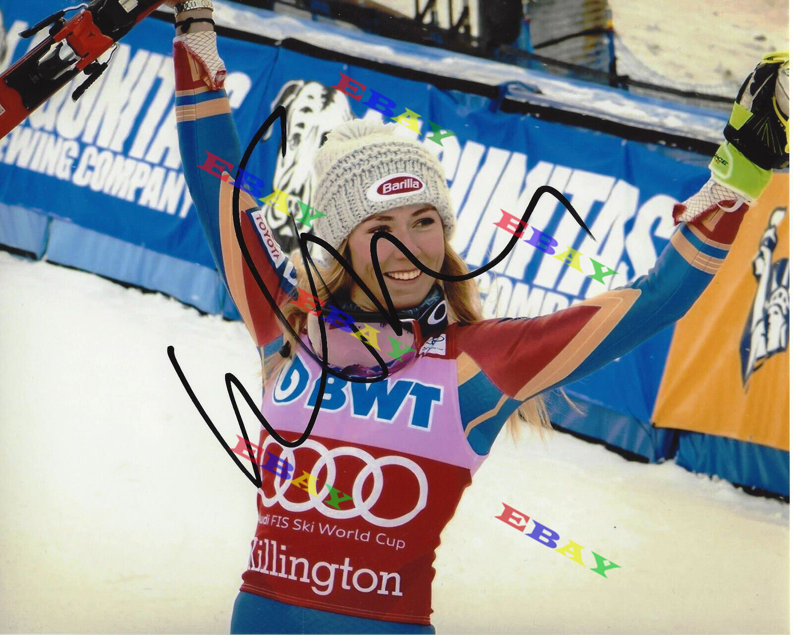 MIKAELA SHIFFRIN 2018 WINTER OLYMPICS GOLD Signed Autographed 8x10 Photo Poster painting Reprint