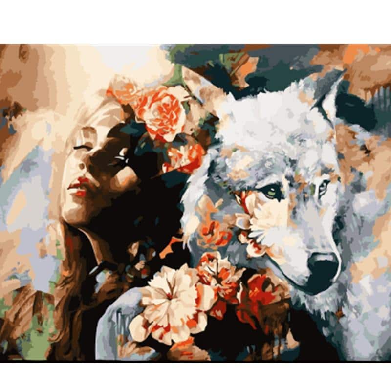 

Lady Wolf – Paint By Numbers - 40*50CM, 501 Original