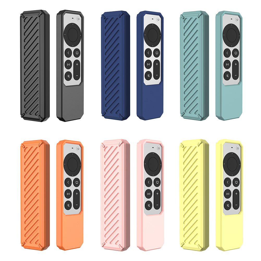 

Silicone Twill Full Cover Remote Control Protective Case for Apple TV 4K, Yellow, 501 Original