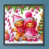 Snow Gingerbread Man - Crystal Rhinestone Diamond Painting