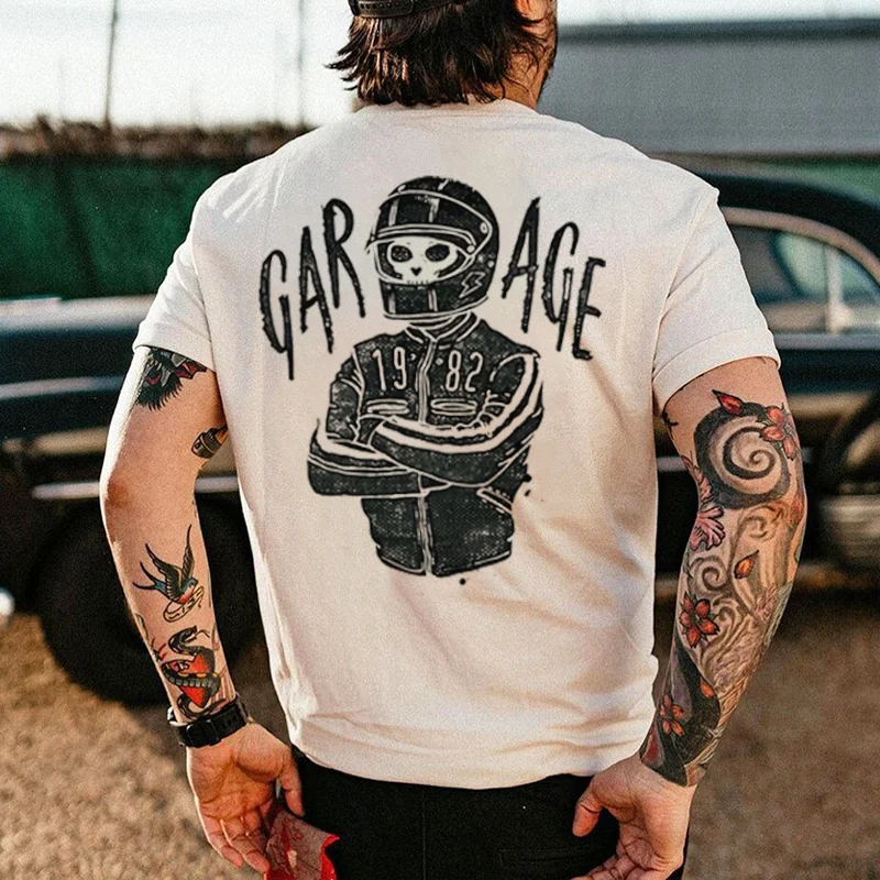 UPRANDY Skeleton Racer Printed Men's T-shirt -  UPRANDY