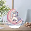 Special Shape Unicorn Desktop Diamond Art Kits for Home Decor (Unicorn on Moon)