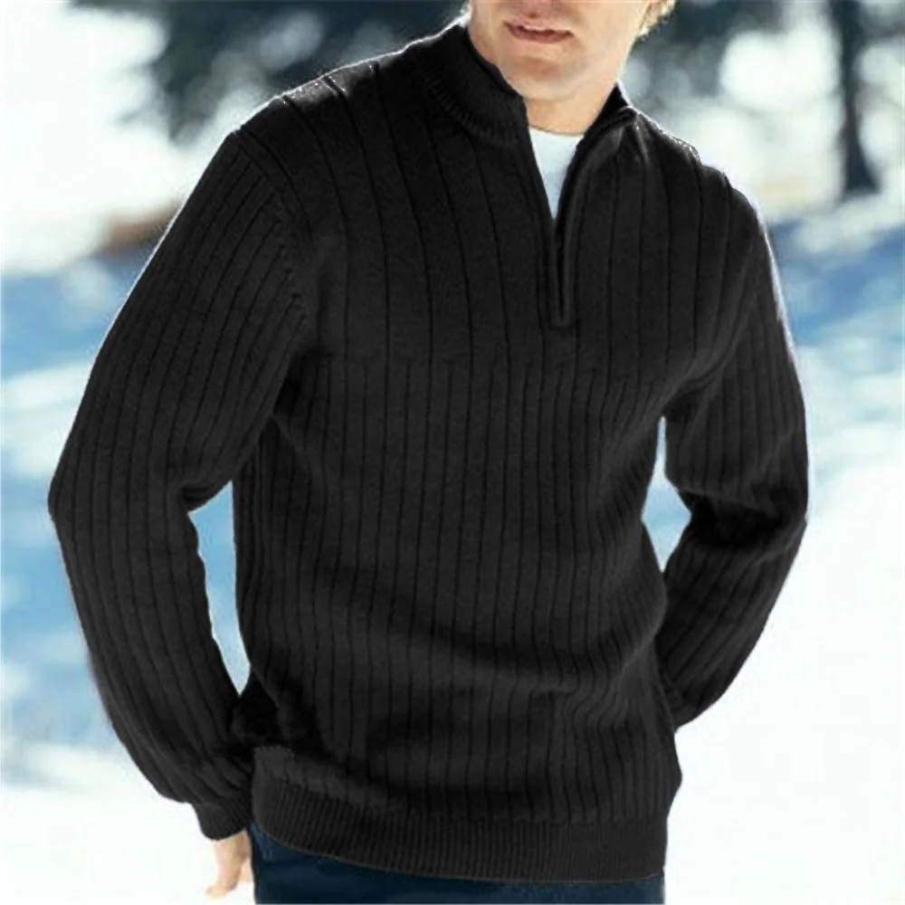 Men's loose-fitting casual Wool turtleneck sweater