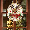 Cute Christmas Reindeer 2D Flat DIY Diamond Painting Pendant 9.84x9.84in
