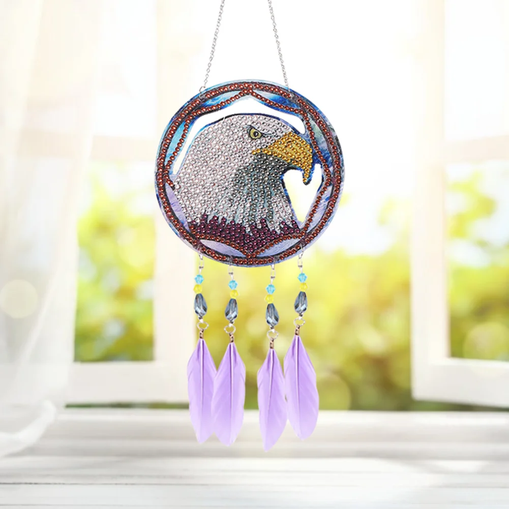 DIY Diamond Painting Dream Light Catcher Wind Chime - Eagle