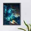Beauty And Tiger - Round Drill Diamond Painting - 45*60CM (Big Size Partial AB Drill)