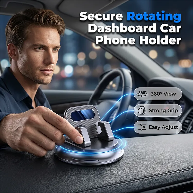 ⏰🔥SCONTO DEL 50% PER UN PERIODO LIMITATO!🔥OLTRE 50K+ VENDUTE!Supporto girevole per cellulare da cruscotto &ndash; stabile, compatto e versatile &ndash; ideale per la navigazione e le chiamate in vivavoce🚗📱