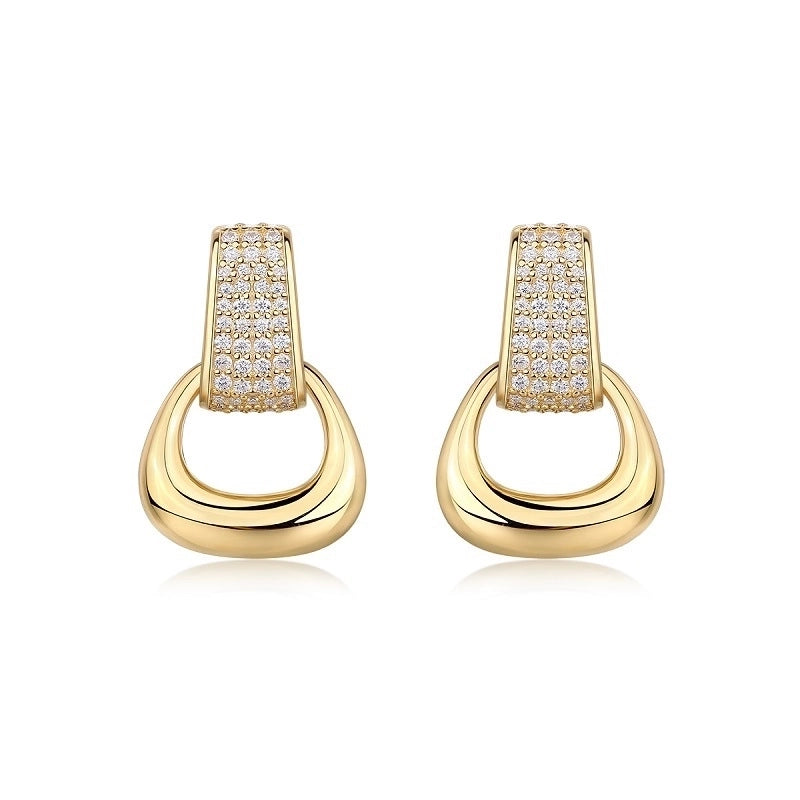 1 Pair 925 Sterling Silver Moissanite GRA Certificate Geometric Rings