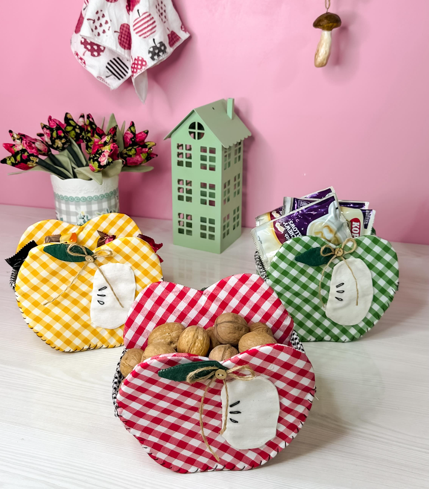 Apple-Shaped Storage Box Template + Instruction Manual