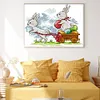 Bunny Easter - 14CT Stamped Cross Stitch 18*15cm/7.09*5.91in(Brand)