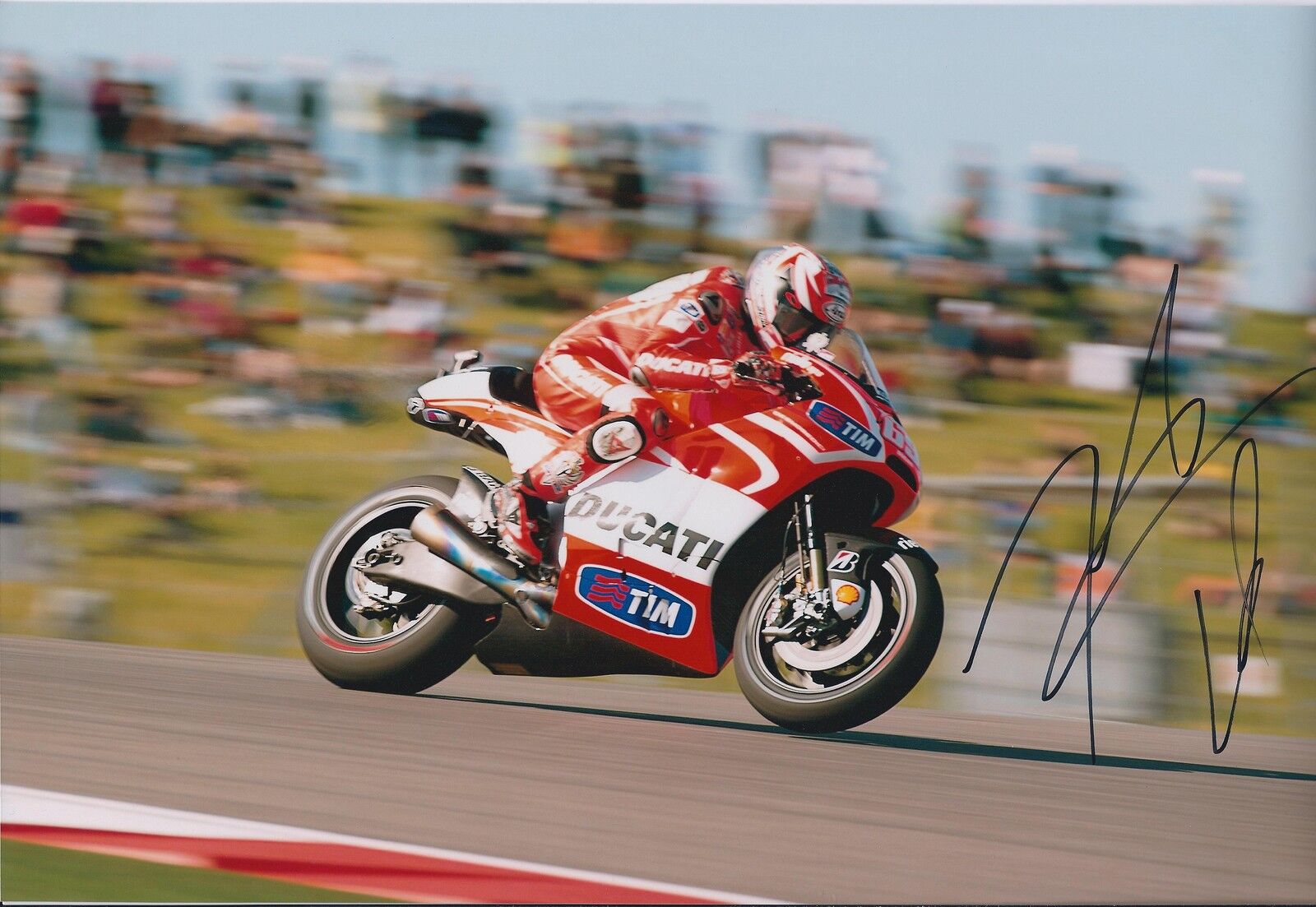 Nicky HAYDEN SIGNED Autograph MotoGP Kentucky KID Ducati 12x8 Photo Poster painting AFTAL COA