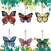 6PCS Diamond Painting Double Sided Butterfly Diamond Art Keyring