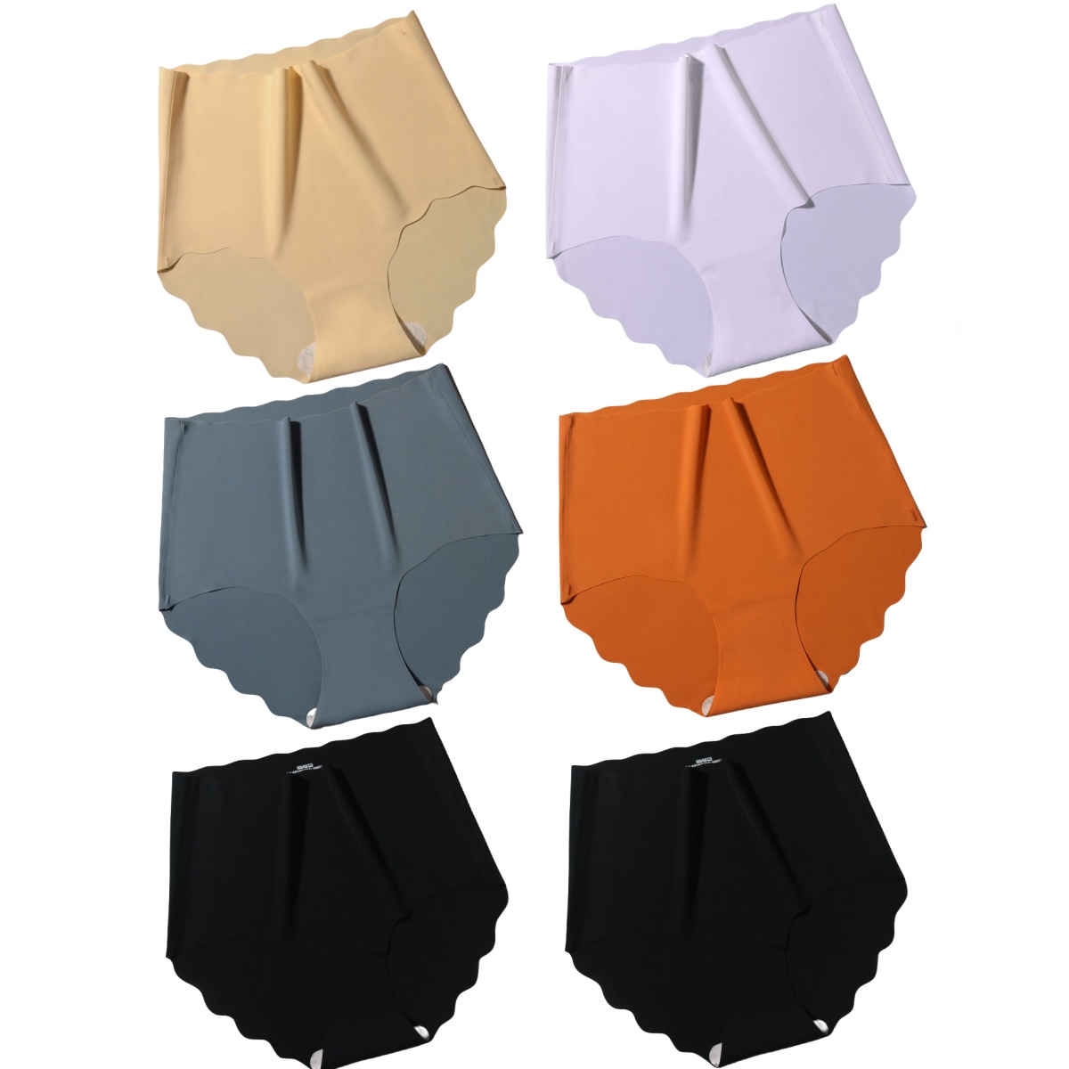Akayes 6Pcs/set Seamless Panties Women Invisible Briefs Female Underpants Ultra-thin Silky Underwear High Waist Panties Lingerie