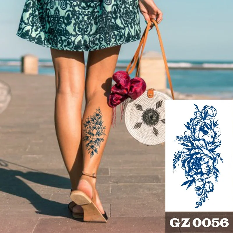 1Pcs Ink Juice Butterfly Text Tattoos Body Art Waterproof Temporary Tattoo Sticker For Men Women