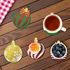 10Pcs Diamond Painting Wooden Christmas Ball Coaster Diamond Art Kit w/ Holder No-Slip Decor
