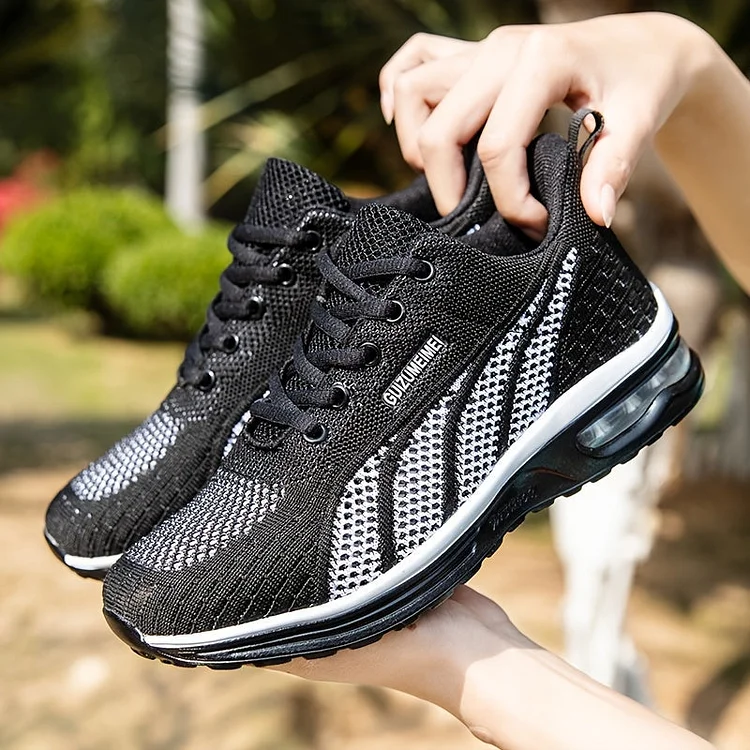 Women's Knitted Air Cushion Running Shoes - Lightweight, Breathable, All-Season Sneakers Radinnoo.com
