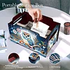 5D DIY Diamond Painting Art Decorative Storage Box Wood Storage Clutch (Owl)
