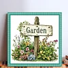 Garden Sign-18CT Stamped Cross Stitch 25*25cm/9.84*9.84in tapestrymarket