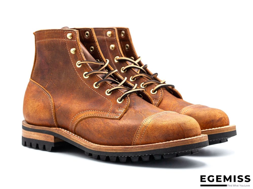 Cow Split Leather Men Boots Comfortable Boots Men Footwear Rubber Ankle Boots Men's Shoes | EGEMISS