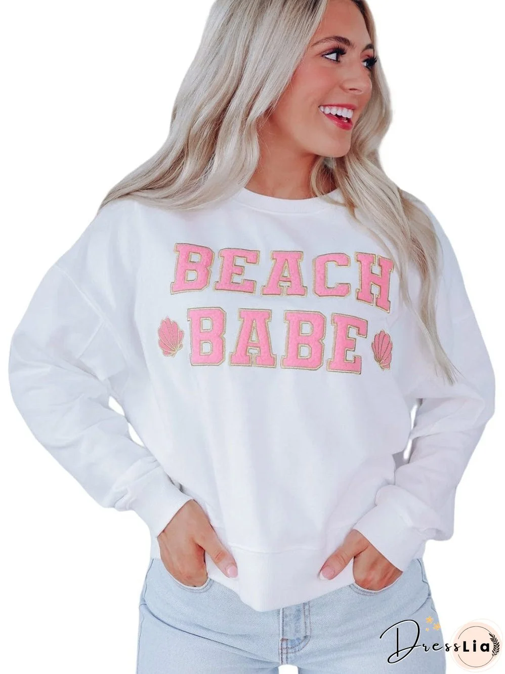 White Southern Belle Graphic Pullover Sweatshirt