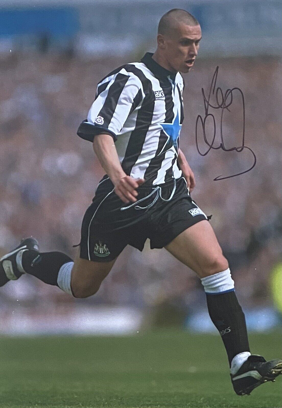 Lee Clark Genuine Hand Signed Newcastle United 12x8 Photo Poster painting