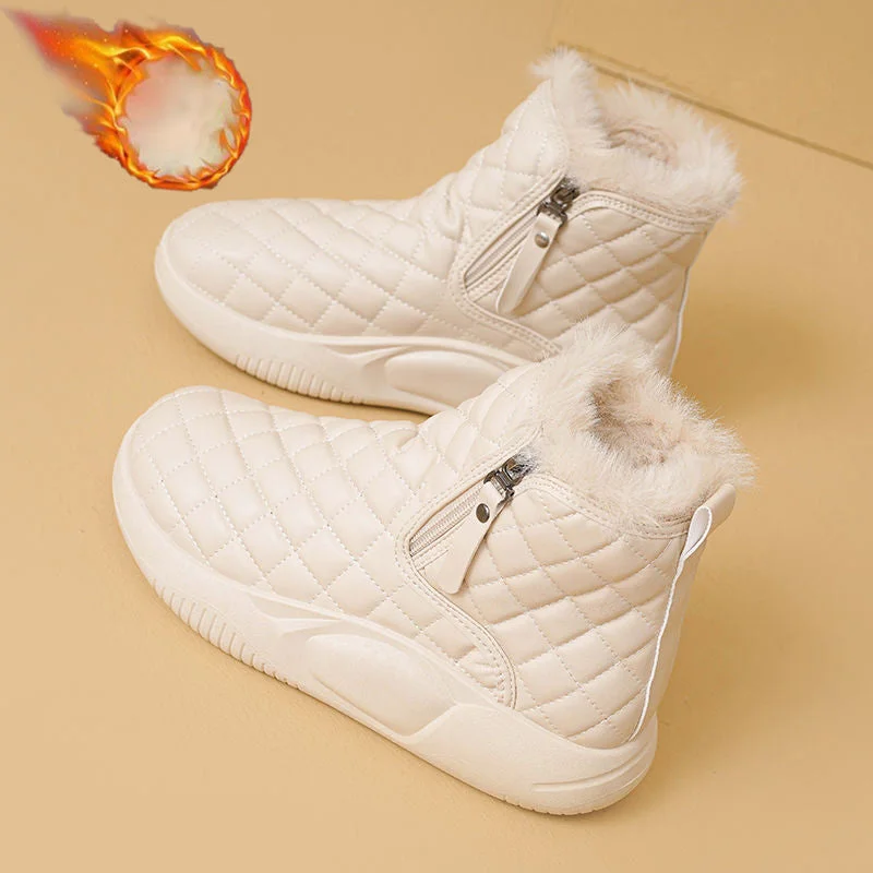 Women's Casual Flat Heel Thick Sole Waterproof Snow Boots