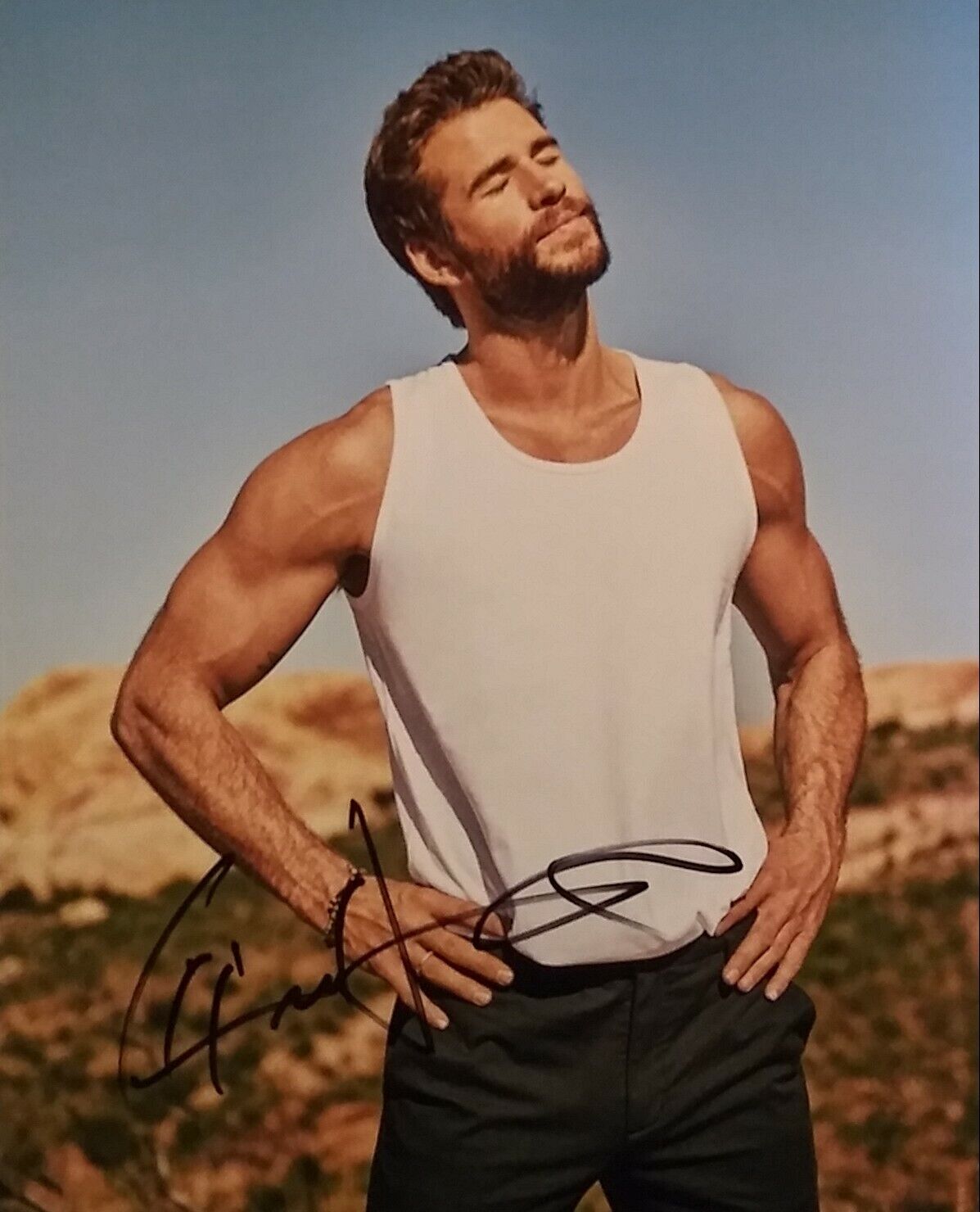 Liam Hemsworth signed 8x10