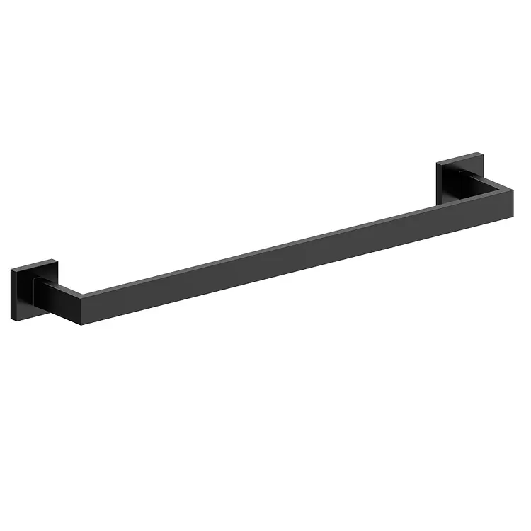 EVERSTEIN 23 13/16" Modern Square Single Towel Bar Matte Black