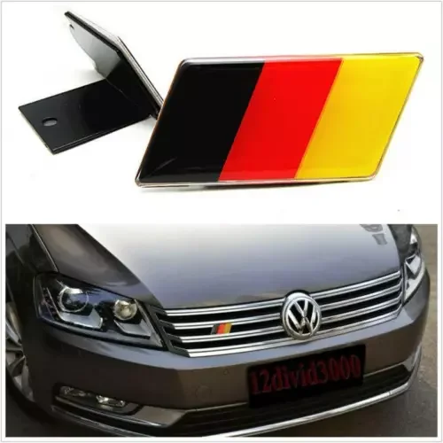 Dronehint 1pc Generic Germany German Flag Grille Grill Emblem Badge Sticker Free Return (For: Audi Sport) Parts