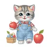 uk.everydayedeals DIY Diamond Painting Acrylic Bobble Head Decoration - Cat Apples
