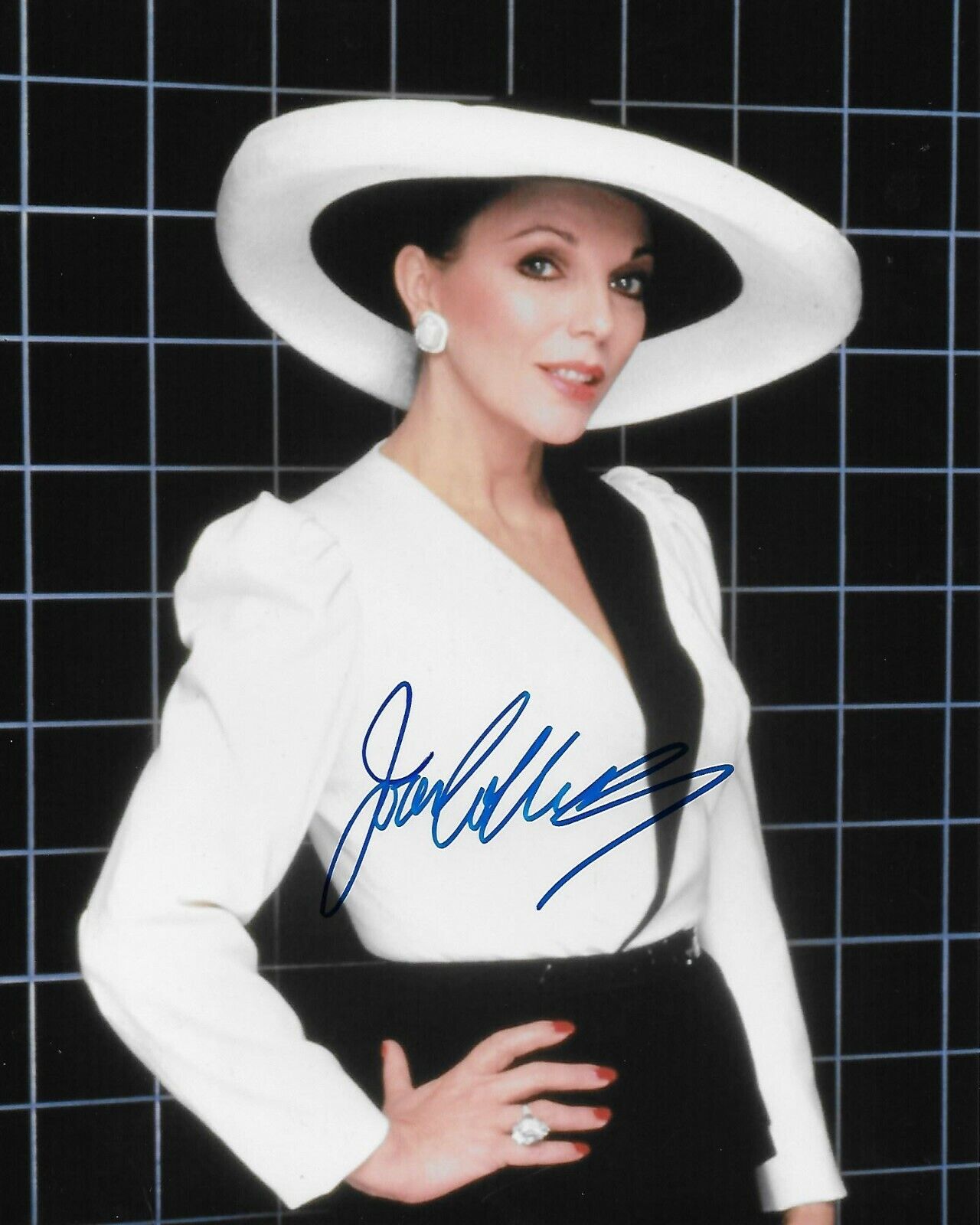 Joan Collins Dynasty Original Autographed 8X10 Photo Poster painting #9 signed @Hollywood Show