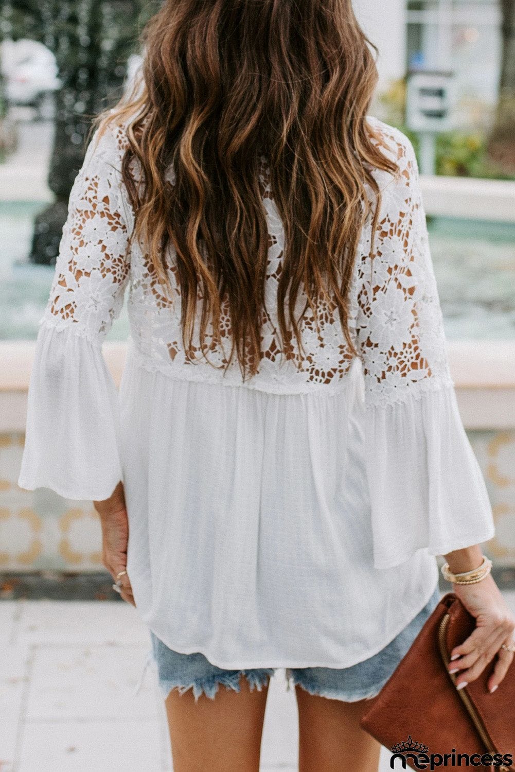 Crochet Lace Button Top