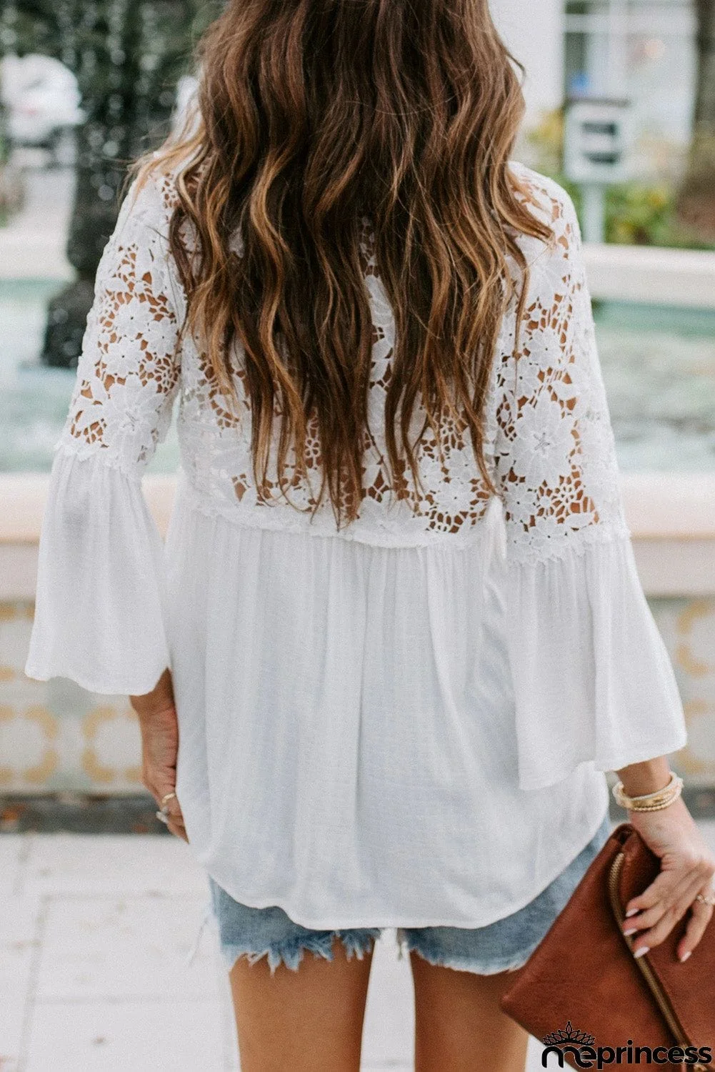 Crochet Lace Button Top