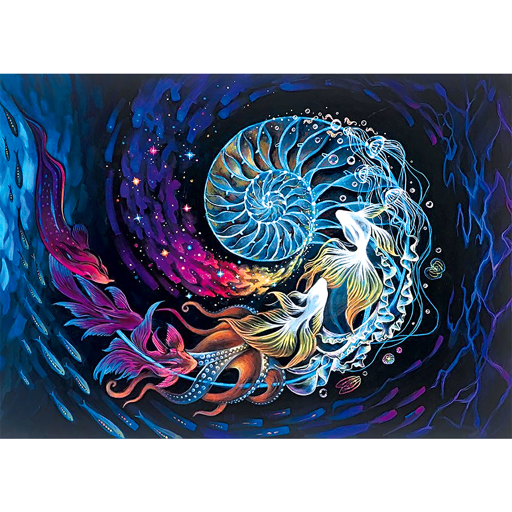 

Shoal of fish - Special Shaped Diamond Painting - 40*30CM, 501 Original