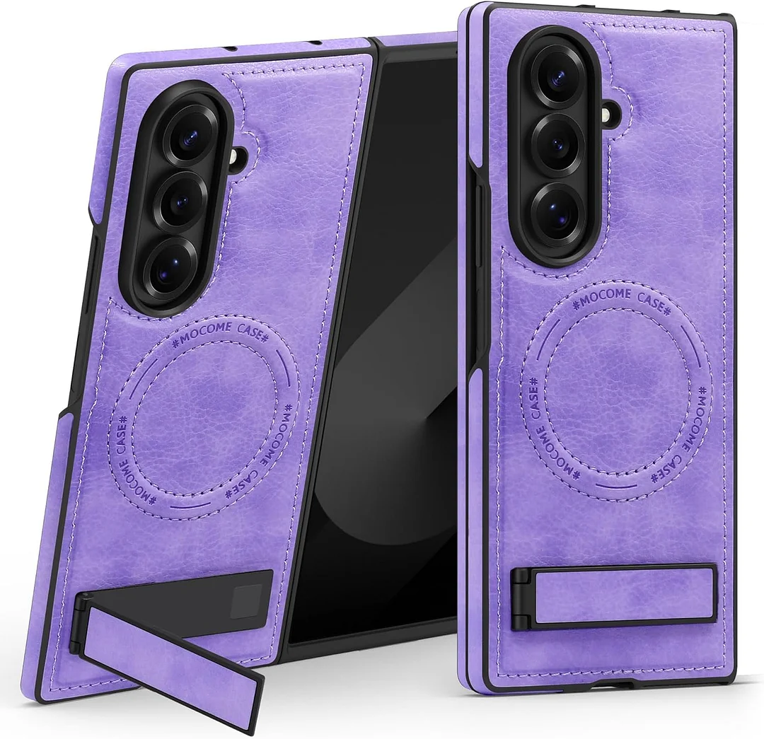 Samsung Galaxy Z Fold 6 Leather Case Magnetic Protective Case Holder Phone Case